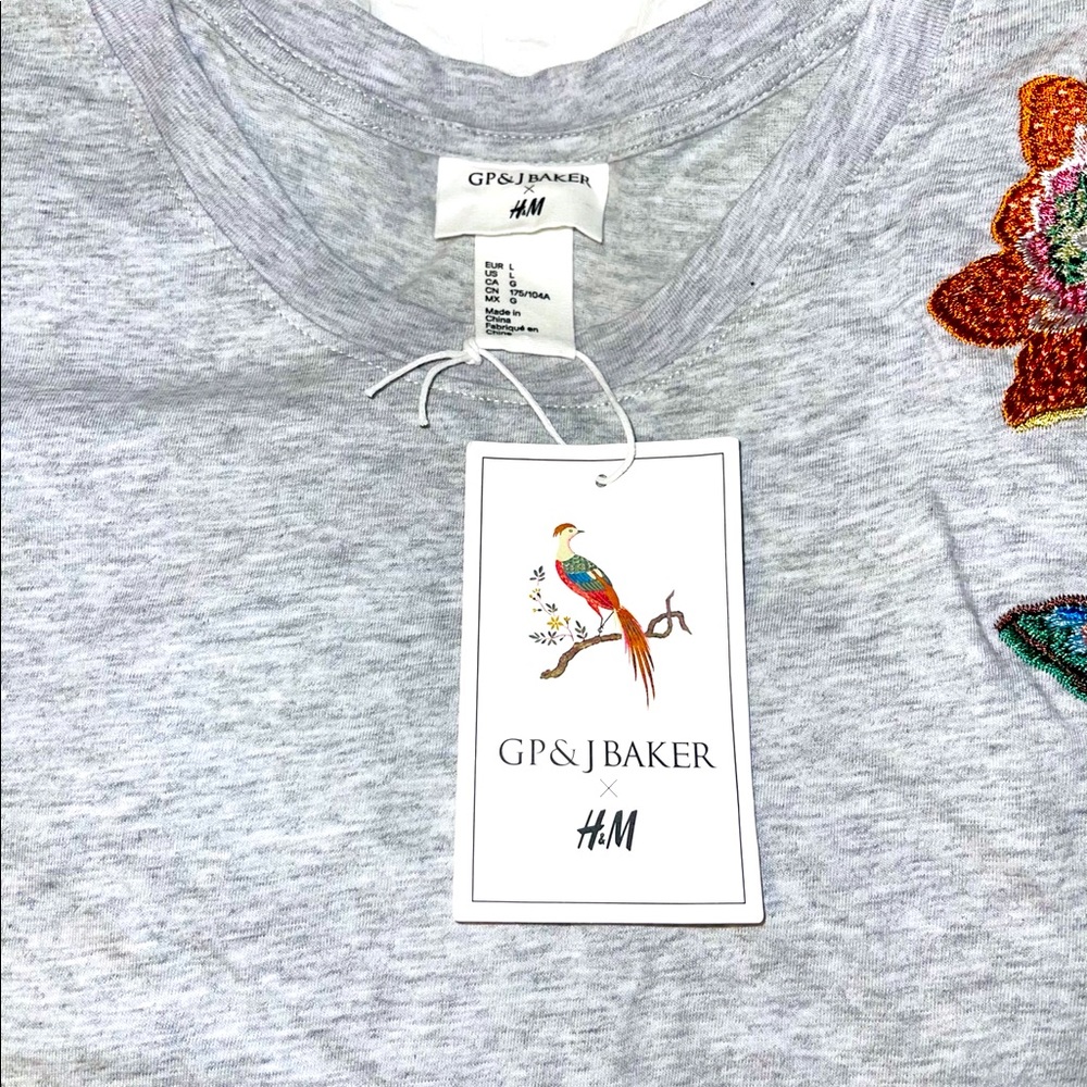 GP&J Baker for H&M Embroidered T-Shirt - N…